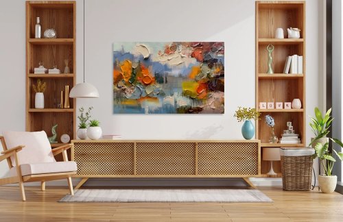 Autumn Lake Reflections — Where Fire Meets Water, fine art print