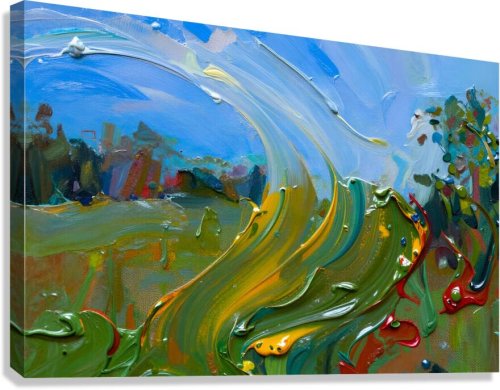 Tanzende Wiese — Wo der Wind die Farbe berührt, Kunstdruck