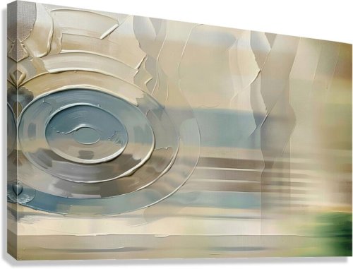 Loops Without Exit — Concentric spirals and dissolving figures racing toward an unreachable horizon, fine art print