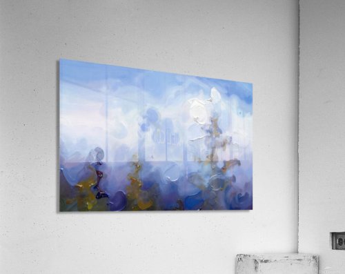 Ascendance Lunaire — Nuit lumineuse transformée par la lumière montante de la lune, tirage d'art