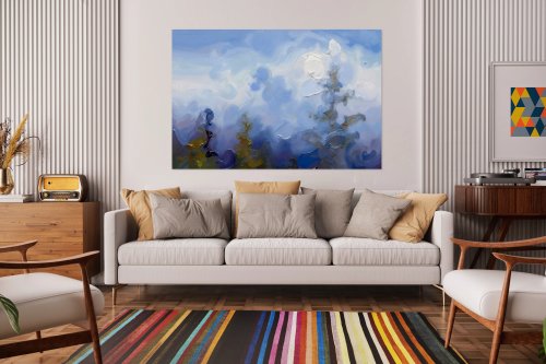Ascendance Lunaire – Ciel nocturne lumineux, tirage d'art