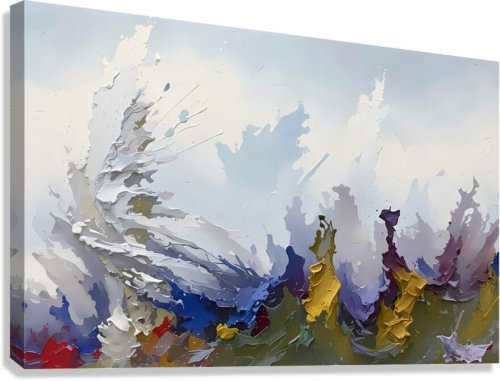 La Naturaleza Furiosa — Paisaje abstracto turbulento con profundidades tormentosas, lámina de arte