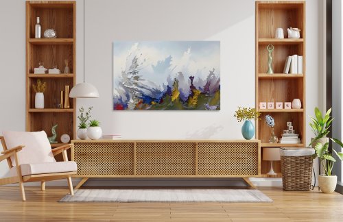 La Naturaleza Furiosa – Paisaje abstracto turbulento, lámina de arte