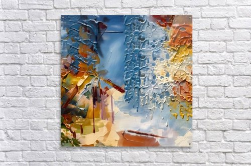 Plötzlicher Regen über dem Dorf — Kunstdruck