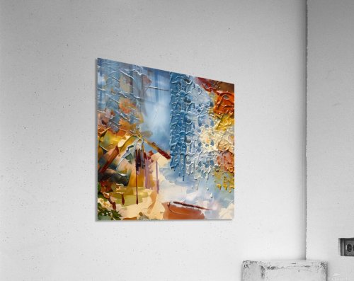 Plötzlicher Regen über dem Dorf — Wandbild als Kunstdruck